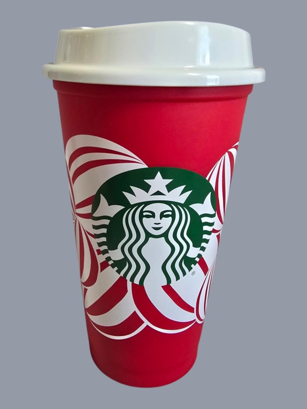 Starbucks Red Cup Day 2024 16 oz Reusable Hot Cup Holiday Peppermints